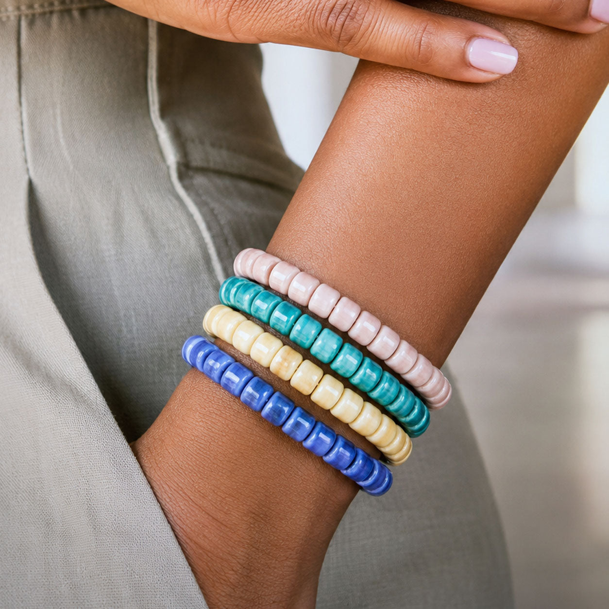 Sienna Ceramic Stretch Bracelet