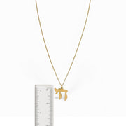 love lisa chai pendant necklace gold chai symbol necklace with ruler size reference jewelry