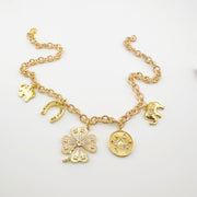 love lisa chantel lucky charm necklace detail