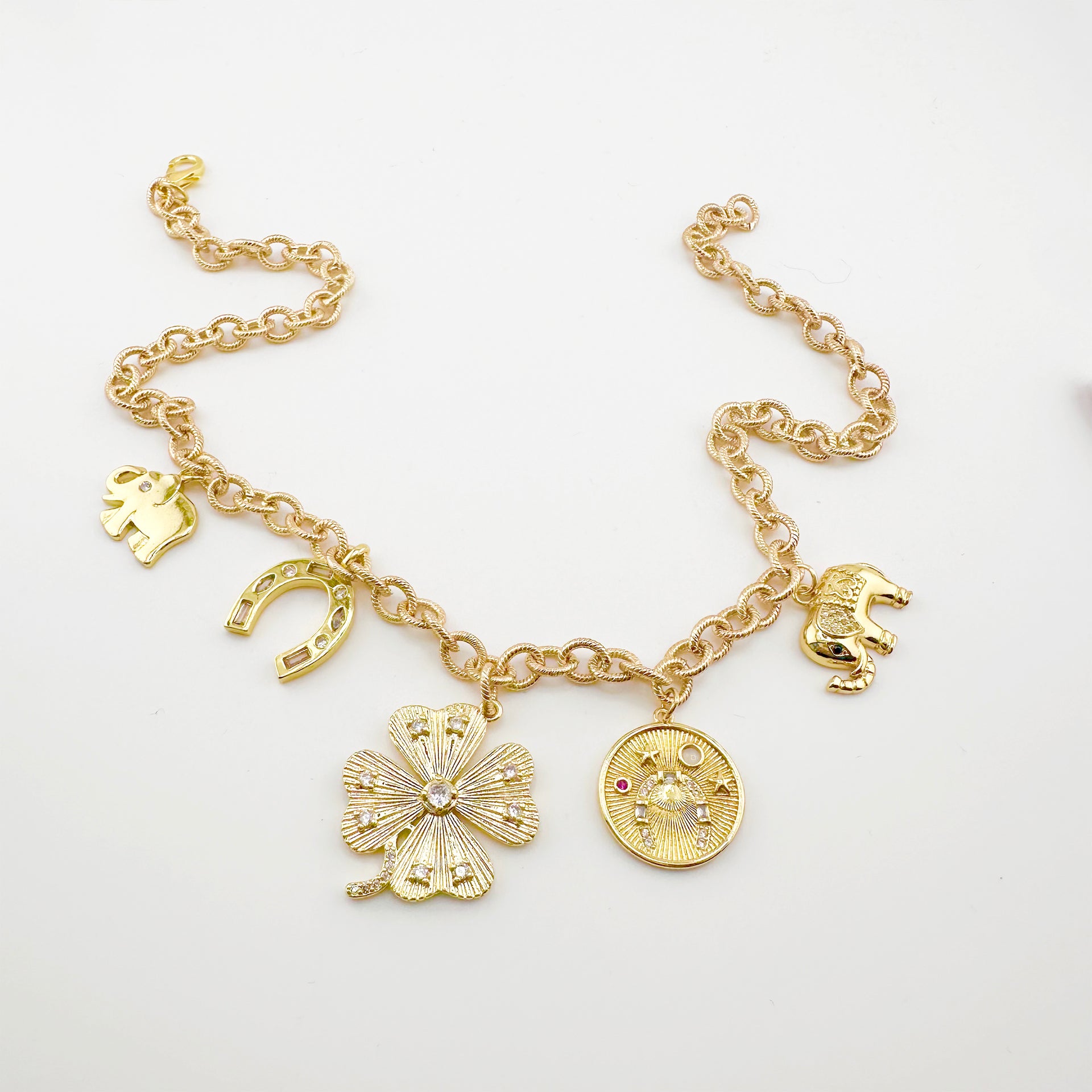 love lisa chantel lucky charm necklace detail