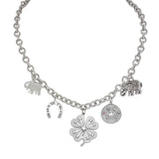 love lisa chantel lucky charm necklace silver