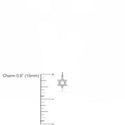 a ruler to measure the star of david charm measuring 0.6