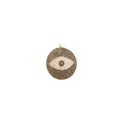 Chloe Evil Eye Charm in gold pavé crystals with oversized round design