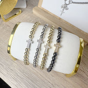 christine cross bracelet on display love lisa