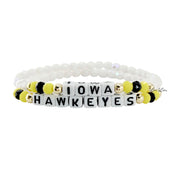 custom Iowa college name bracelet black gold school colors personalized bracelet