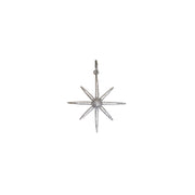 Debby Northstar Charm with pavé starburst design on white background