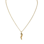 Love Lisa Dominic Italian Horn Necklace gold
