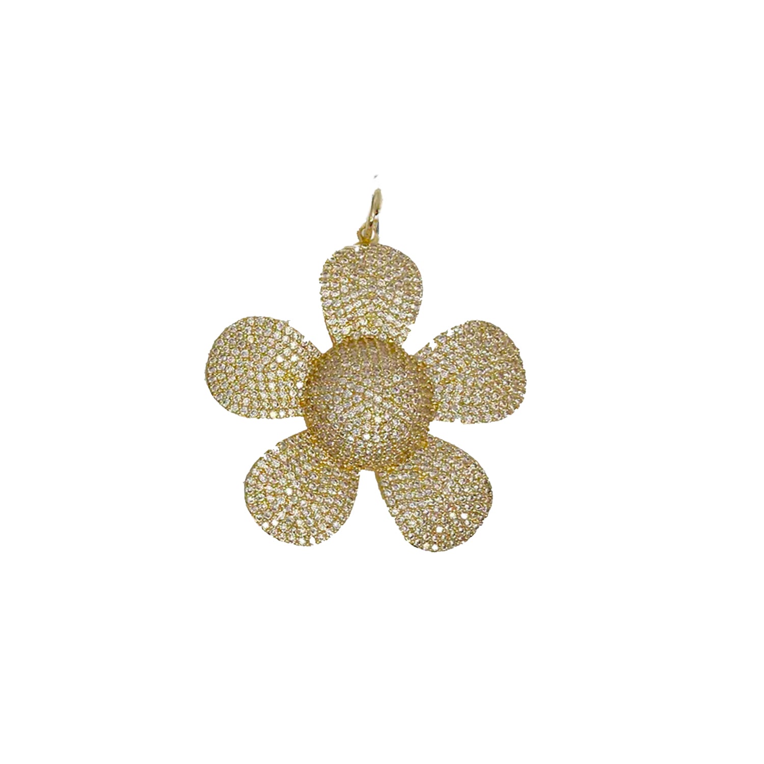 Gold version of Elegant Large Flower Charm