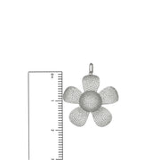Size guide showing dimensions of Elegant Large Flower Charm