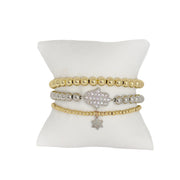 emily hamsa star of david stack gold and silver bracelets love lisa