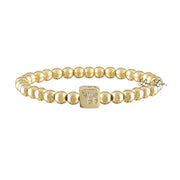 Love Lisa Emily Luxe Bracelet in gold with cube Chai charm

