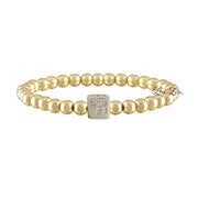 Love Lisa Emily Luxe Bracelet in gold with cube Chai charm