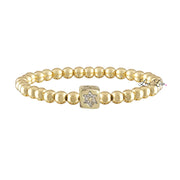 Love Lisa Emily Luxe Bracelet in gold with cube Star of David charm