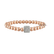 Love Lisa Emily Luxe Bracelet in rose gold with cube Chai charm