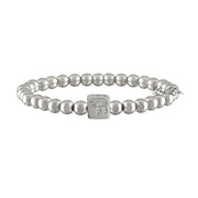 Love Lisa Emily Luxe Bracelet in silver with cube Chai charm