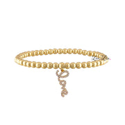emmy elegant single gold bracelet design with script pave love word charm 