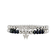 silver empowerment butterfly bracelet with brave word charm love lisa jewelry