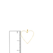 Size guide showing height of Enamel Heart Charm