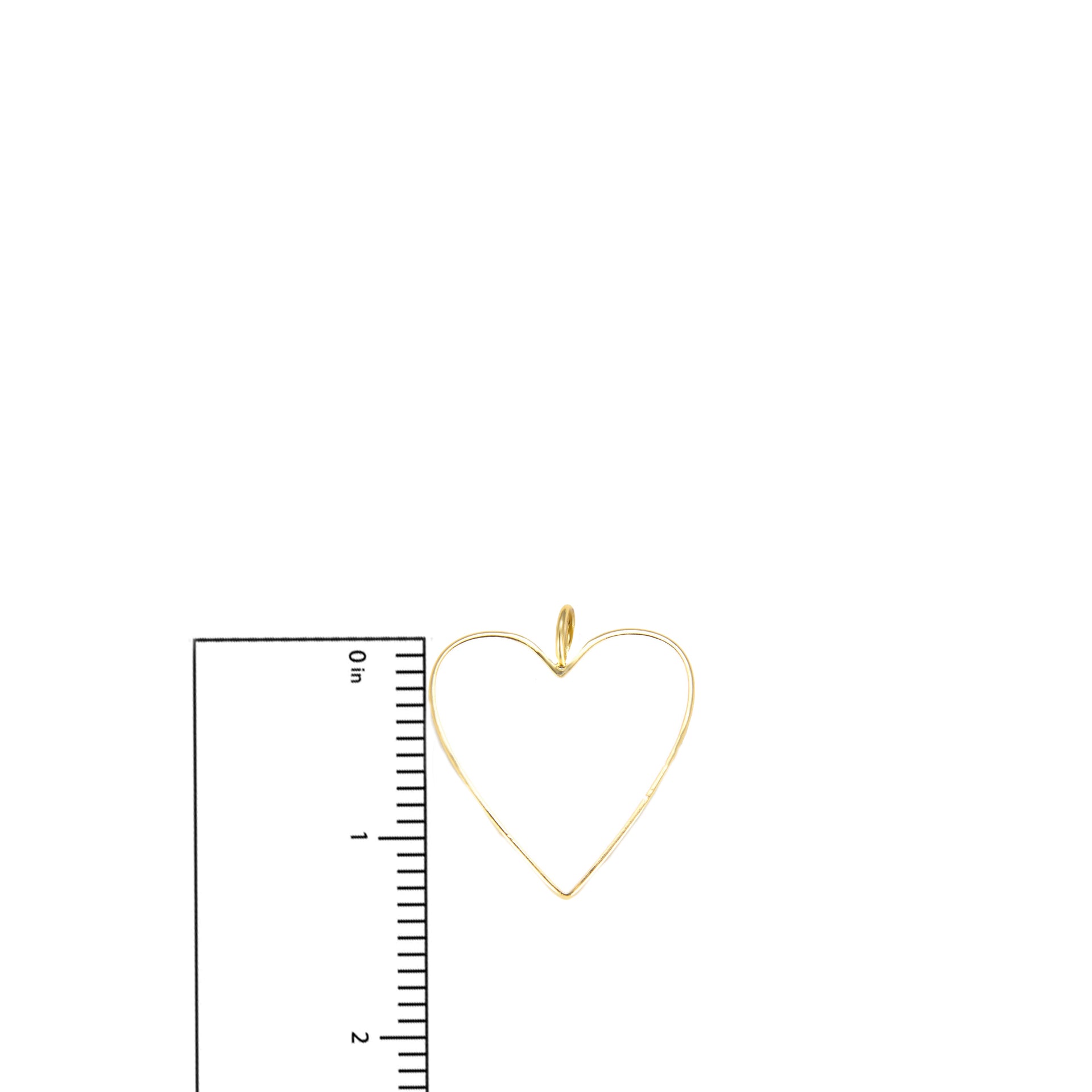 Size guide showing height of Enamel Heart Charm