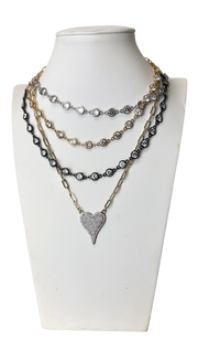 eternal glow necklace set in gold silver and gunmetal by love lisa