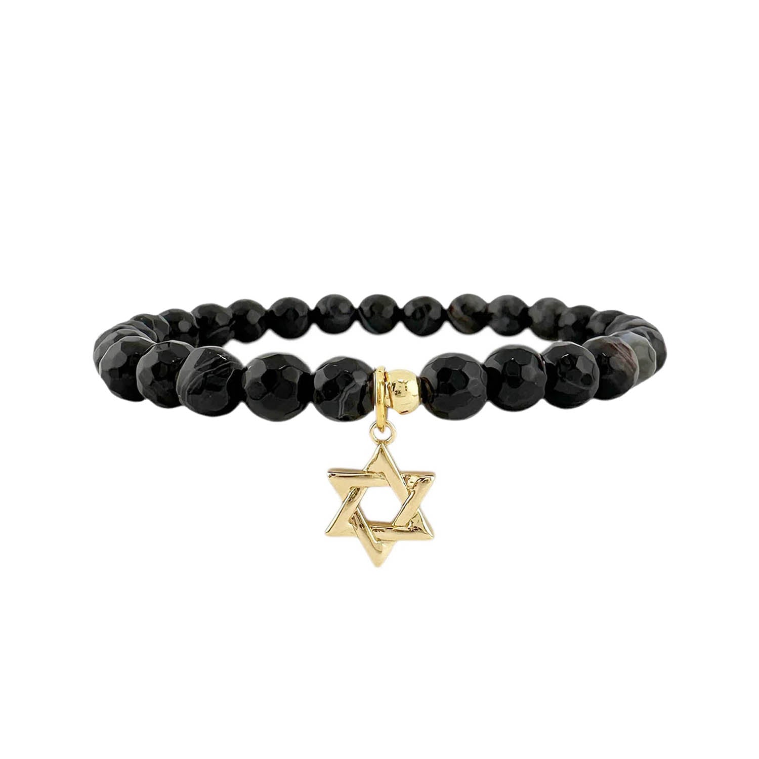 faith gemstone star of david bracelet black onyx gold spiritual jewelry love lisa
