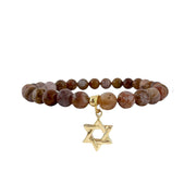 faith gemstone star of david bracelet fossil jasper gold spiritual bracelet love lisa