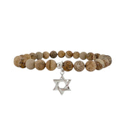 faith gemstone star of david bracelet natural jasper silver love lisa