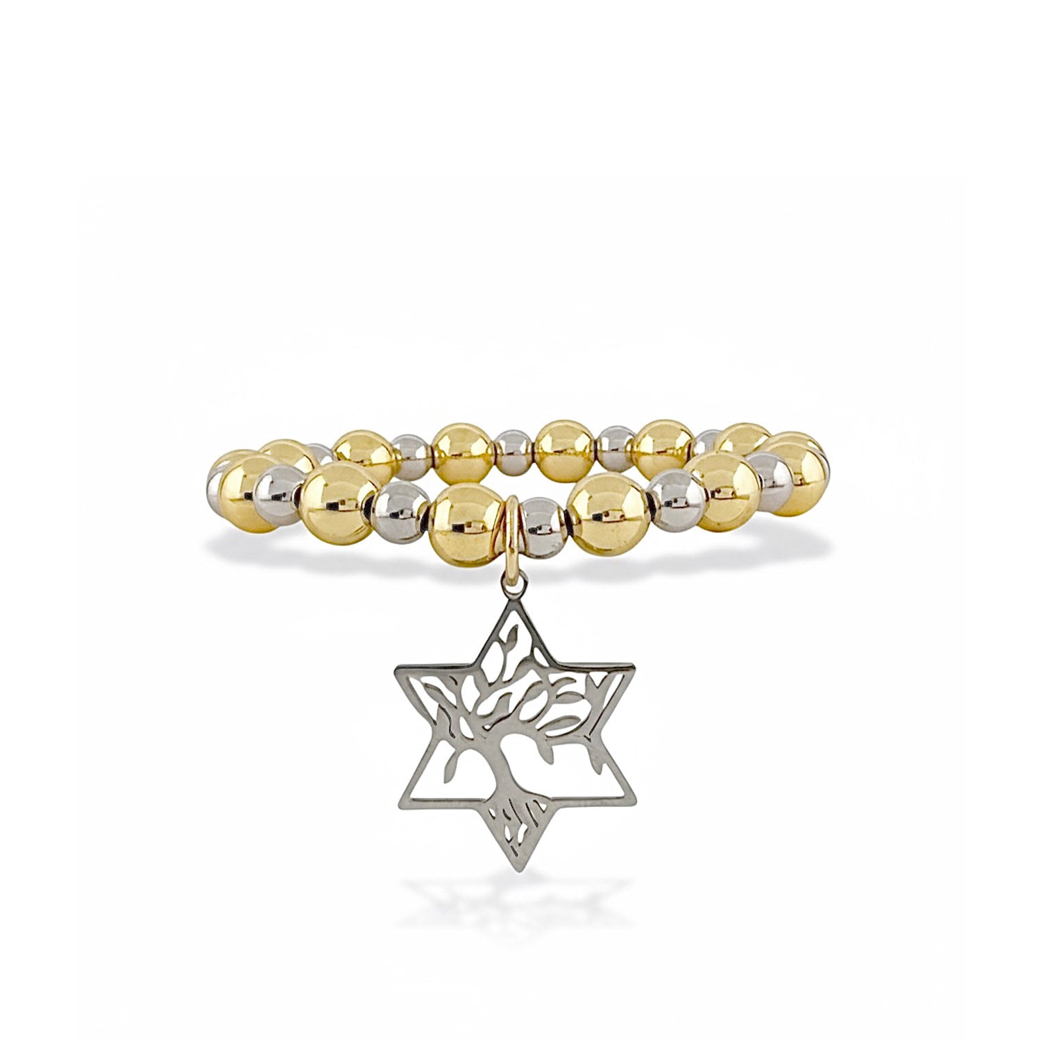 family star of david bracelet stack five bracelet set with tree of life pendant love lisa