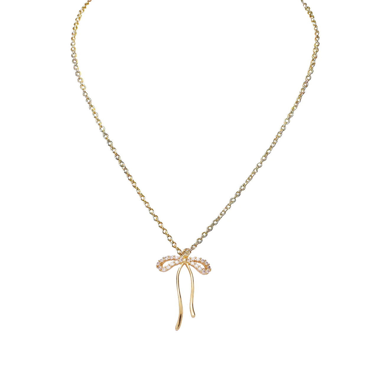 love lisa famous ribbon bow necklace gold with bow pendant