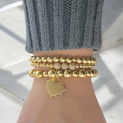 love lisa farah heart and soul bracelet stack on wrist