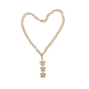 Love Lisa Felicity Three Flower Necklace gold finish