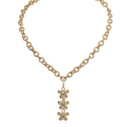 Love Lisa Felicity Three Flower Necklace gold finish