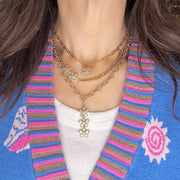 Love Lisa Felicity Three Flower Necklace styled with outfit