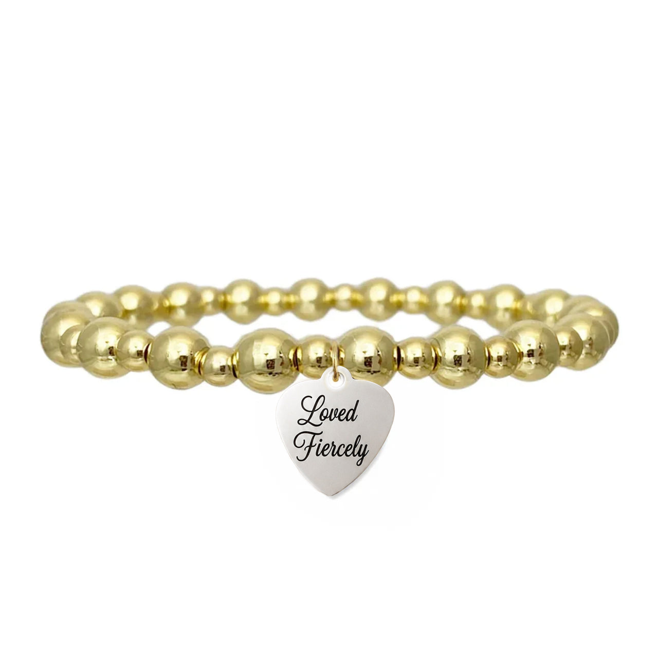 Loved Fiercely Awareness Charm Bracelet