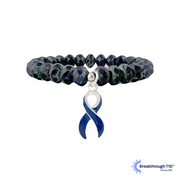 Fight Like a Girl Blue Ribbon Bracelet by Love Lisa designed to raise awareness for Type 1 Diabetes
