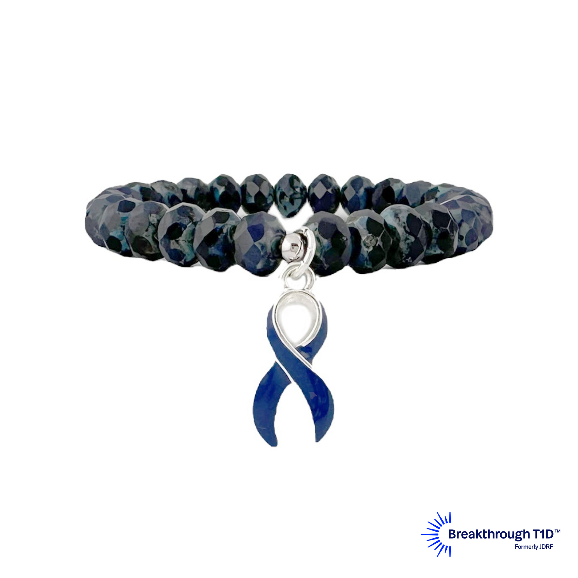Fight Like a Girl Blue Ribbon Bracelet by Love Lisa designed to raise awareness for Type 1 Diabetes