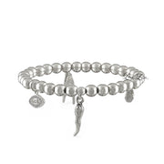 Gabriella Italian Horn Charm Bracelet silver beads with evil eye mano and cornicello charms Love Lisa