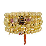 Love Lisa Gianna Leopard Italian Horn Stack in red