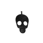 Black skull charm with edgy pavé sparkle