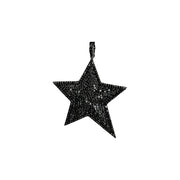 Black-tone celestial charm shaped like a glittering star