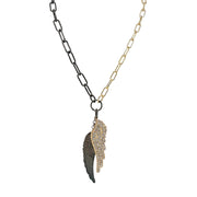 Love Lisa Celestial Angel Wings Necklace gold gunmetal

