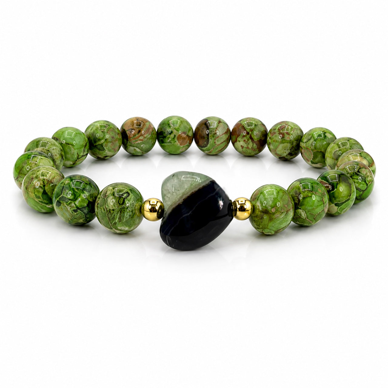 Worry Stone Sea Sediment Jasper Bracelet
