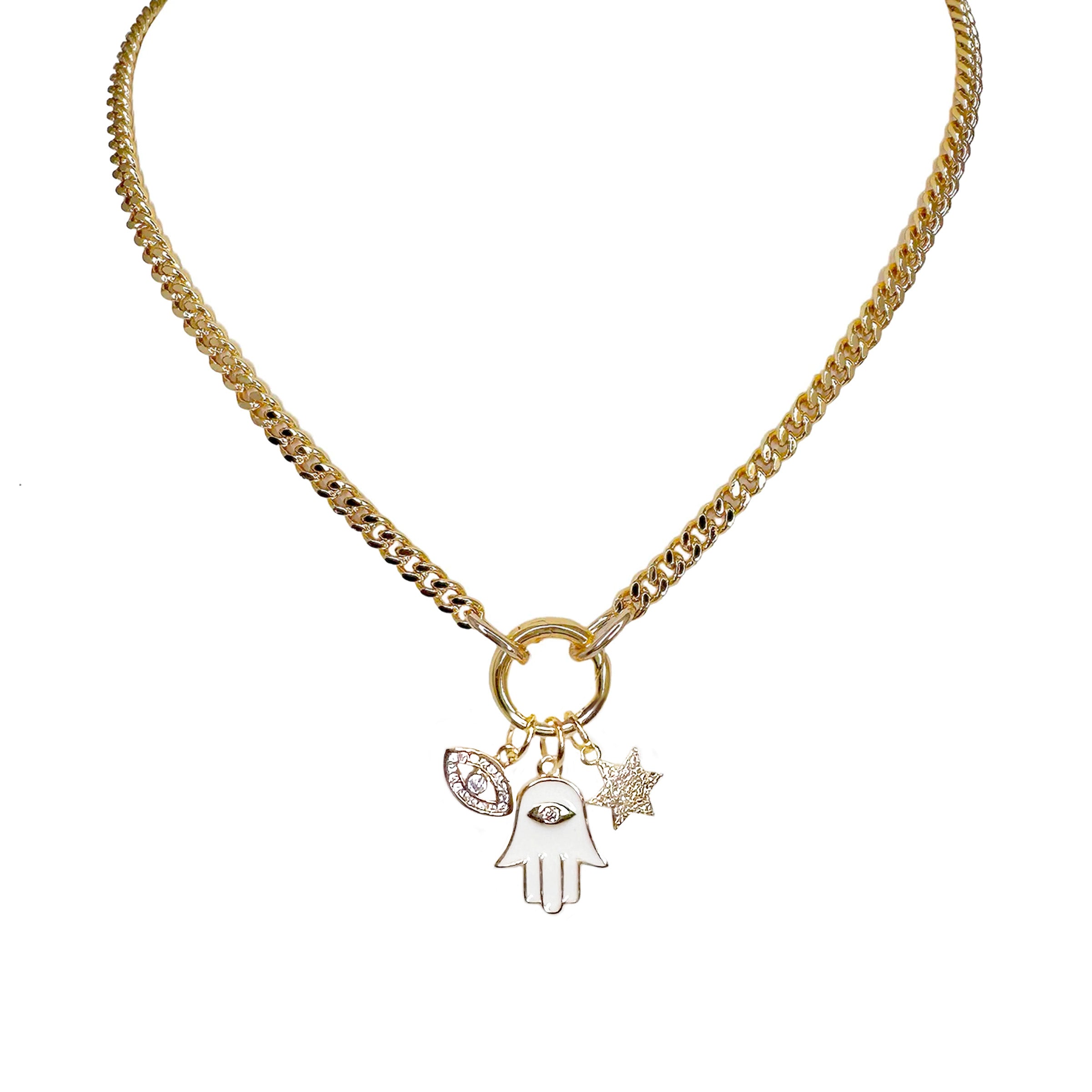Charm Hamsa Necklace. - Inbal Mishan Jewelry