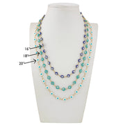 Love Lisa evil eye necklace layered multiple lengths protective eye enamel chain styling