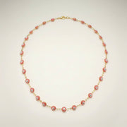 evil eye enamel necklace pink protective eye chain delicate colorful evil eye necklace
