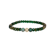 forest green harper colorful 3 pave bracelet with crystal beads Love Lisa