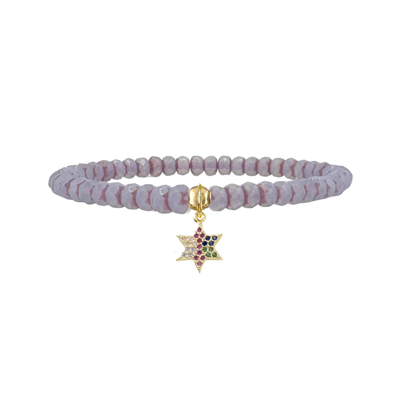 lavender harper colorful star of david bracelet with sparkle charm Love Lisa