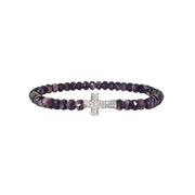 orchid purple harper cross bracelet feminine beaded jewelry Love Lisa