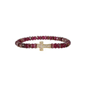 plum harper cross bracelet with cz crystal cross charm Love Lisa