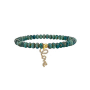 green harper crystal love bracelet with pave charm Love Lisa
